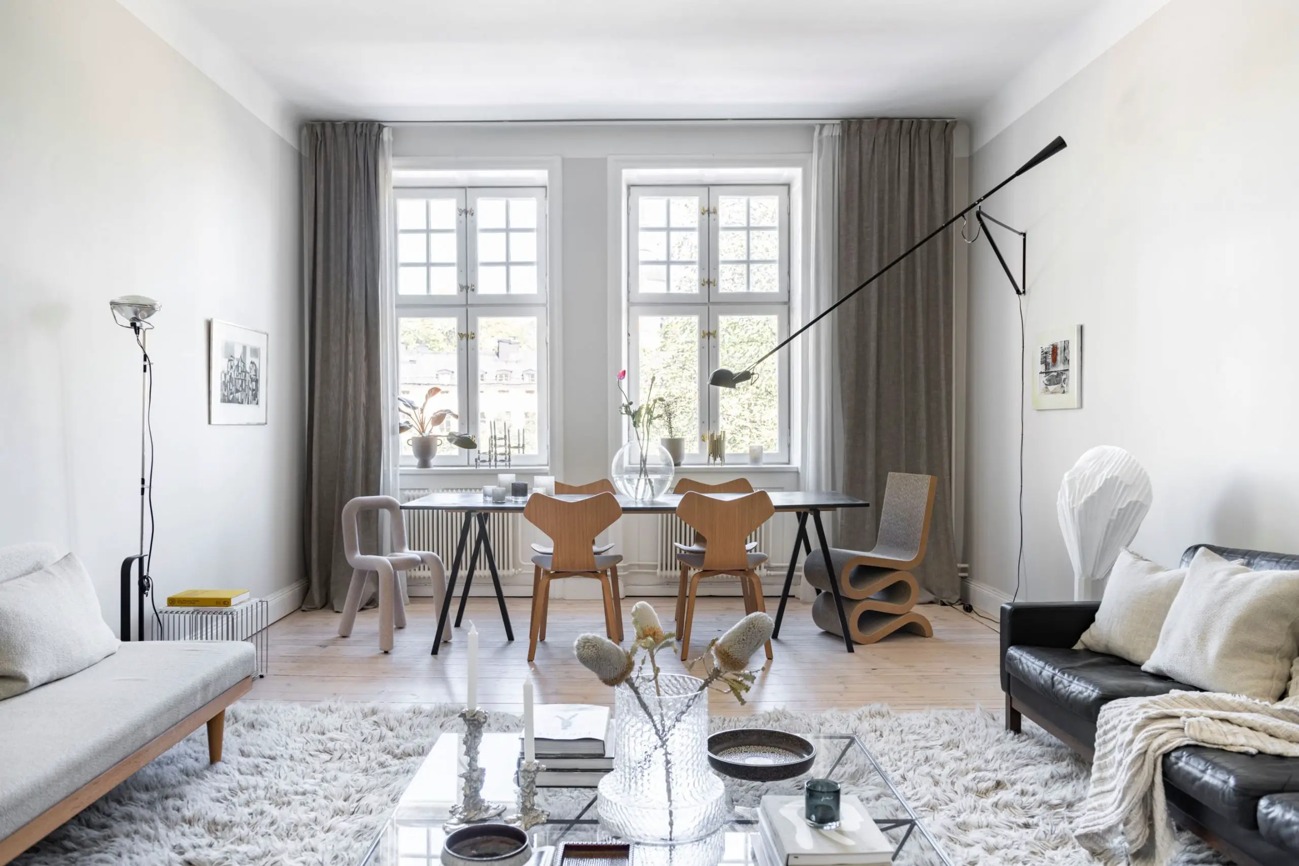 瑞典 69m2 复古两居，尽显设计大师经典之作-1