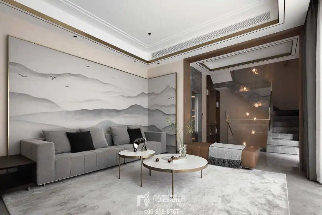 尚层装饰×合景映月台 | 380㎡新中式别墅设计，打造自然放松感-33