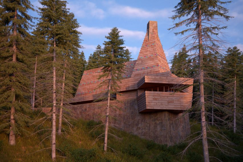 赖特未建成建筑的梦幻色彩视觉化丨Дэвид Ромеро-14