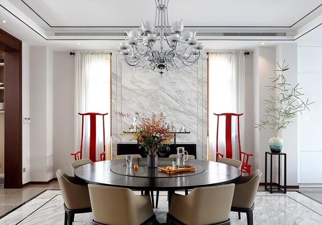 尚层装饰丨心中自在山水—会展誉景新中式风格别墅装修-5