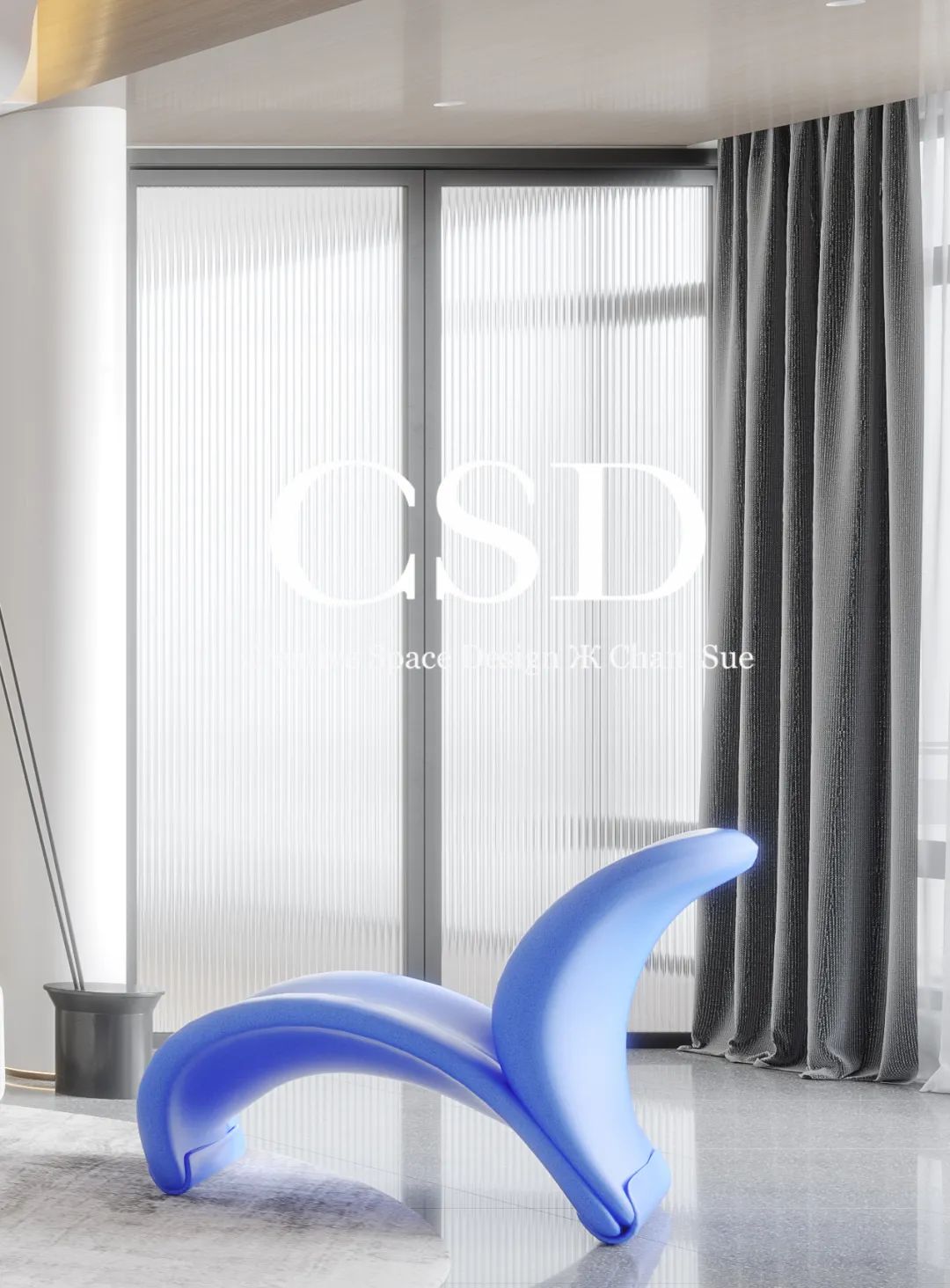 蓝色诗意 · 长沙清风徐来的简约奢华住宅丨中国长沙丨香港CSD设计事务所-9