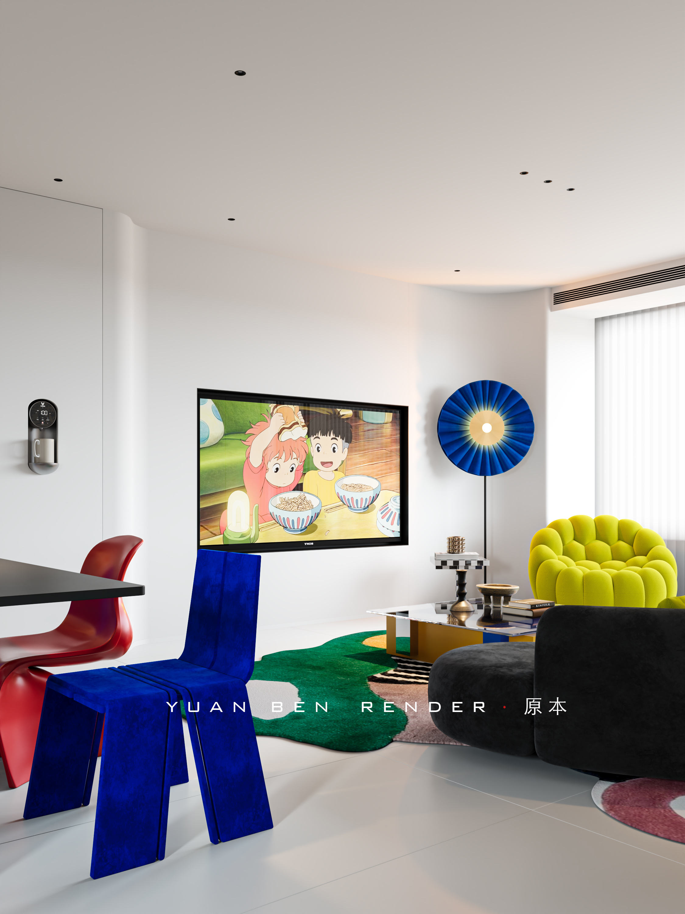 五彩斑斓的公区渲染-14