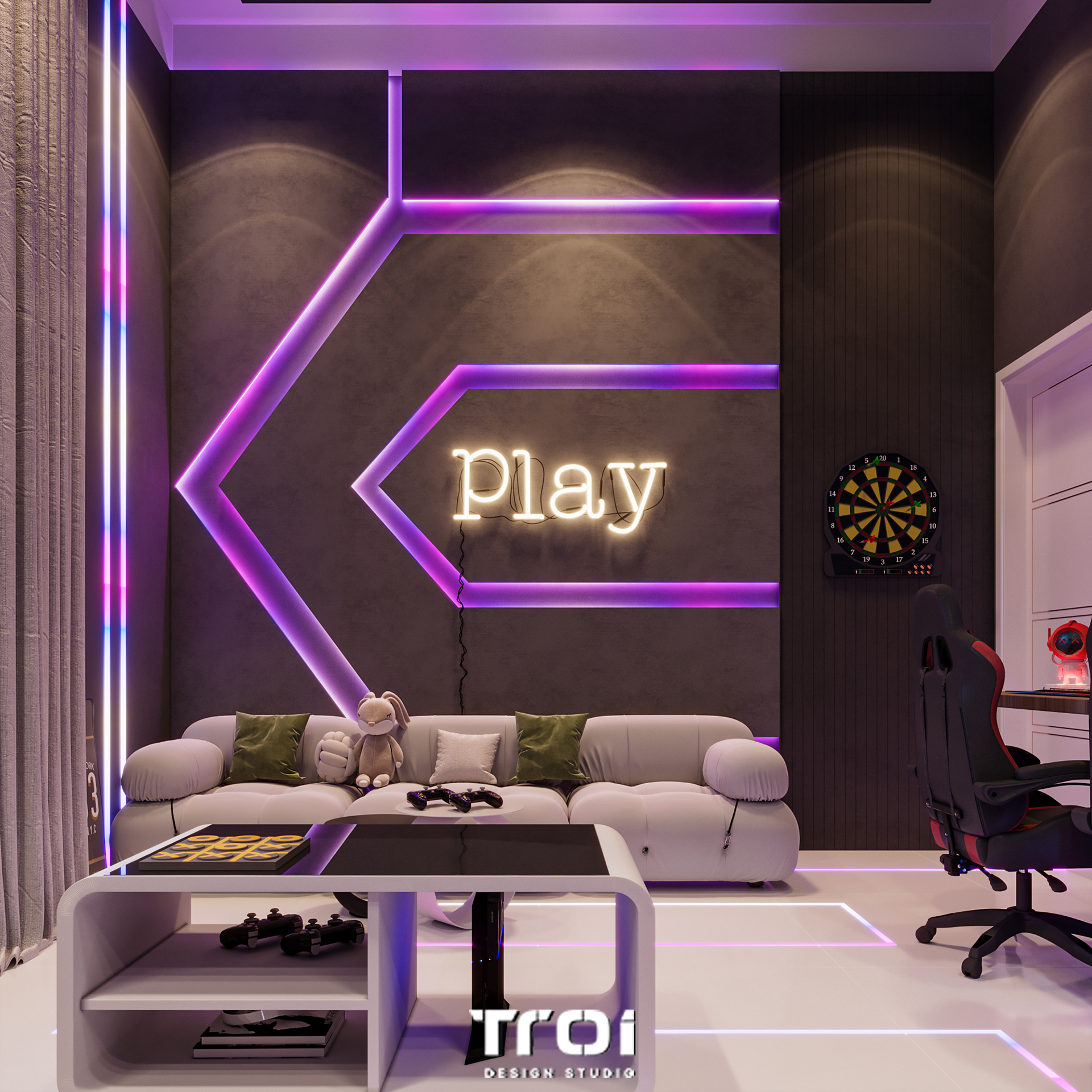现代风格游戏室设计丨Troi Design Studio-8