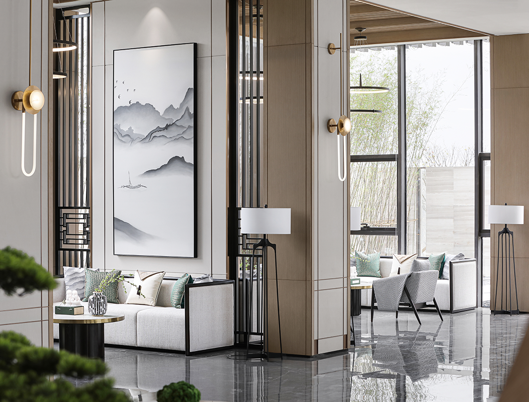 新中式美学，欧谷山语泉售楼处与样板房设计-145