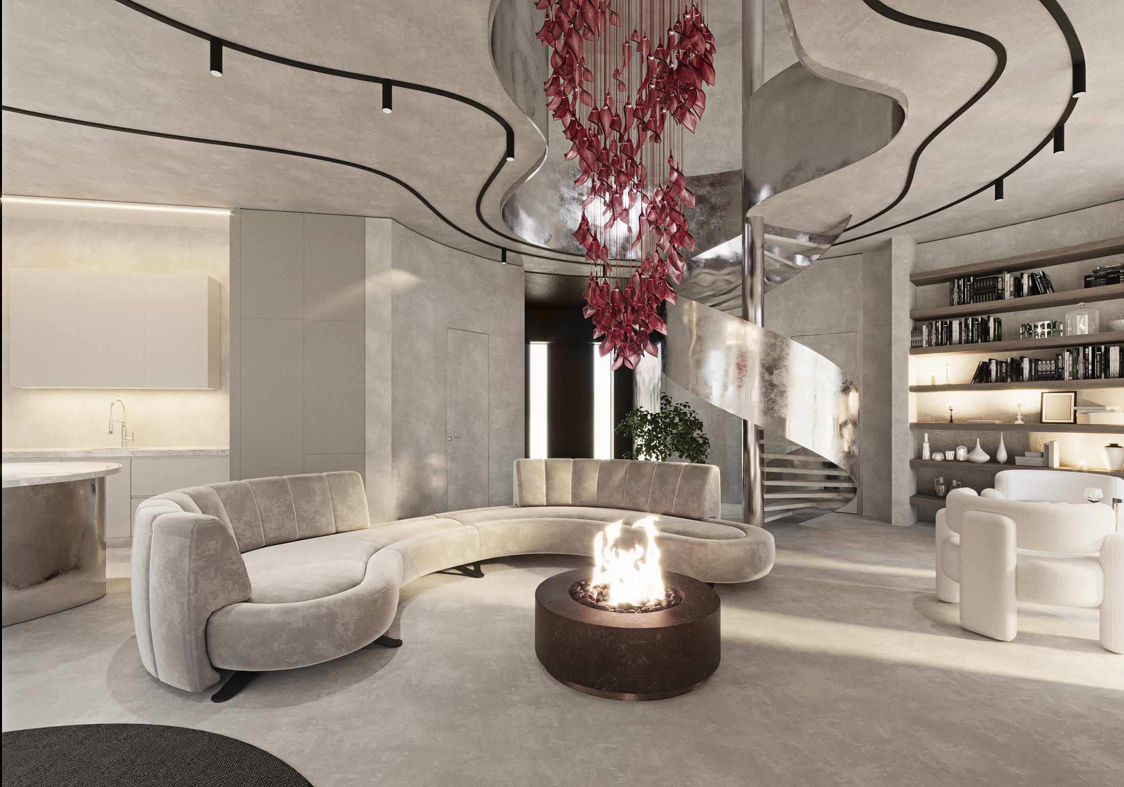 Bionic 风格别墅室内设计丨西班牙-12