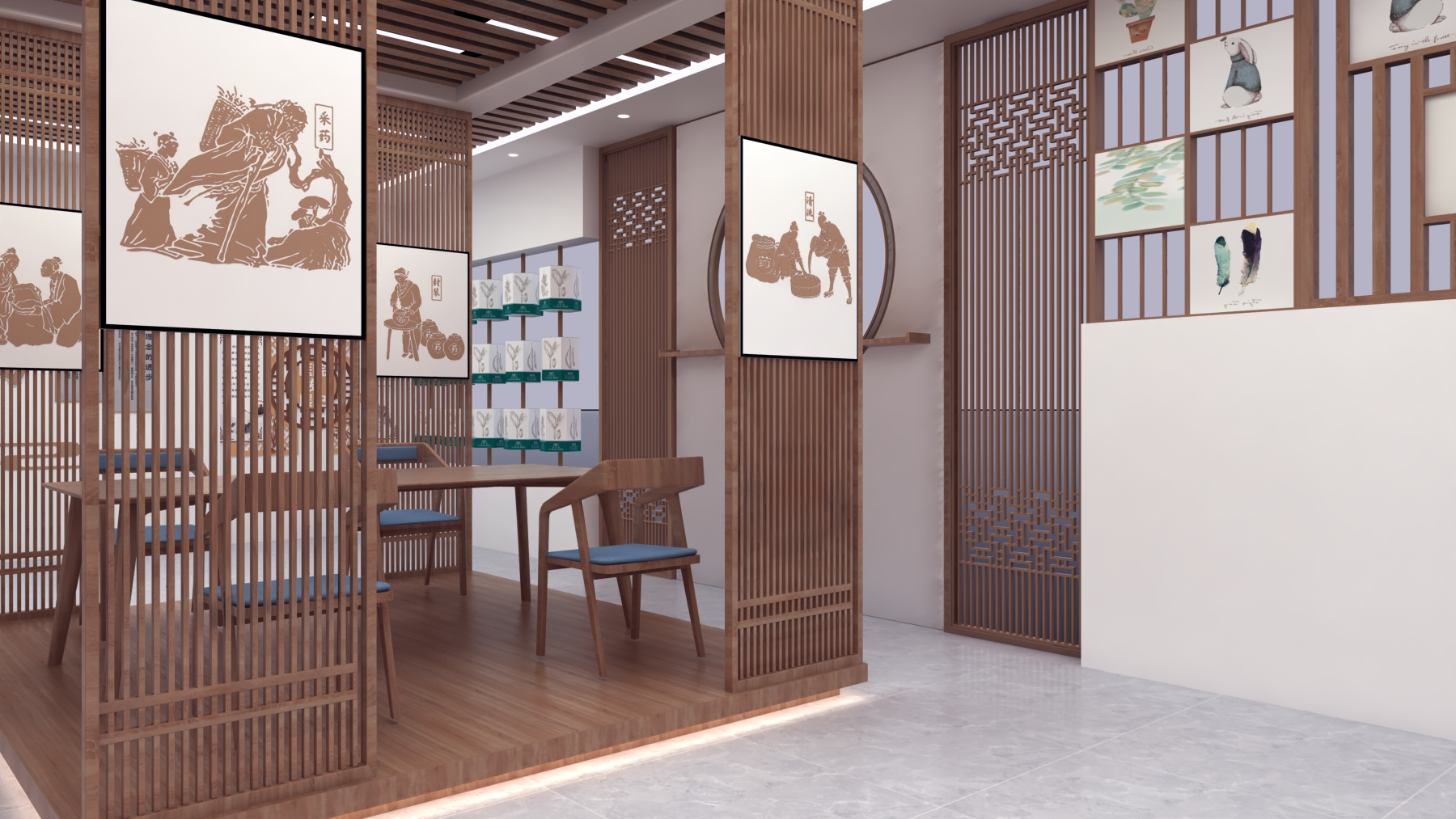 中医展馆展示设计3D效果图-9
