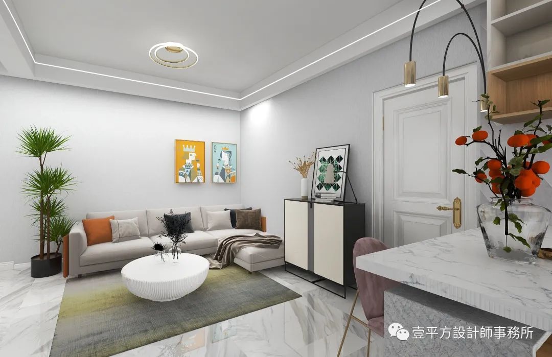 机场附近轻奢风老房改造丨ONE SQUARE DESIGN FIRM-4