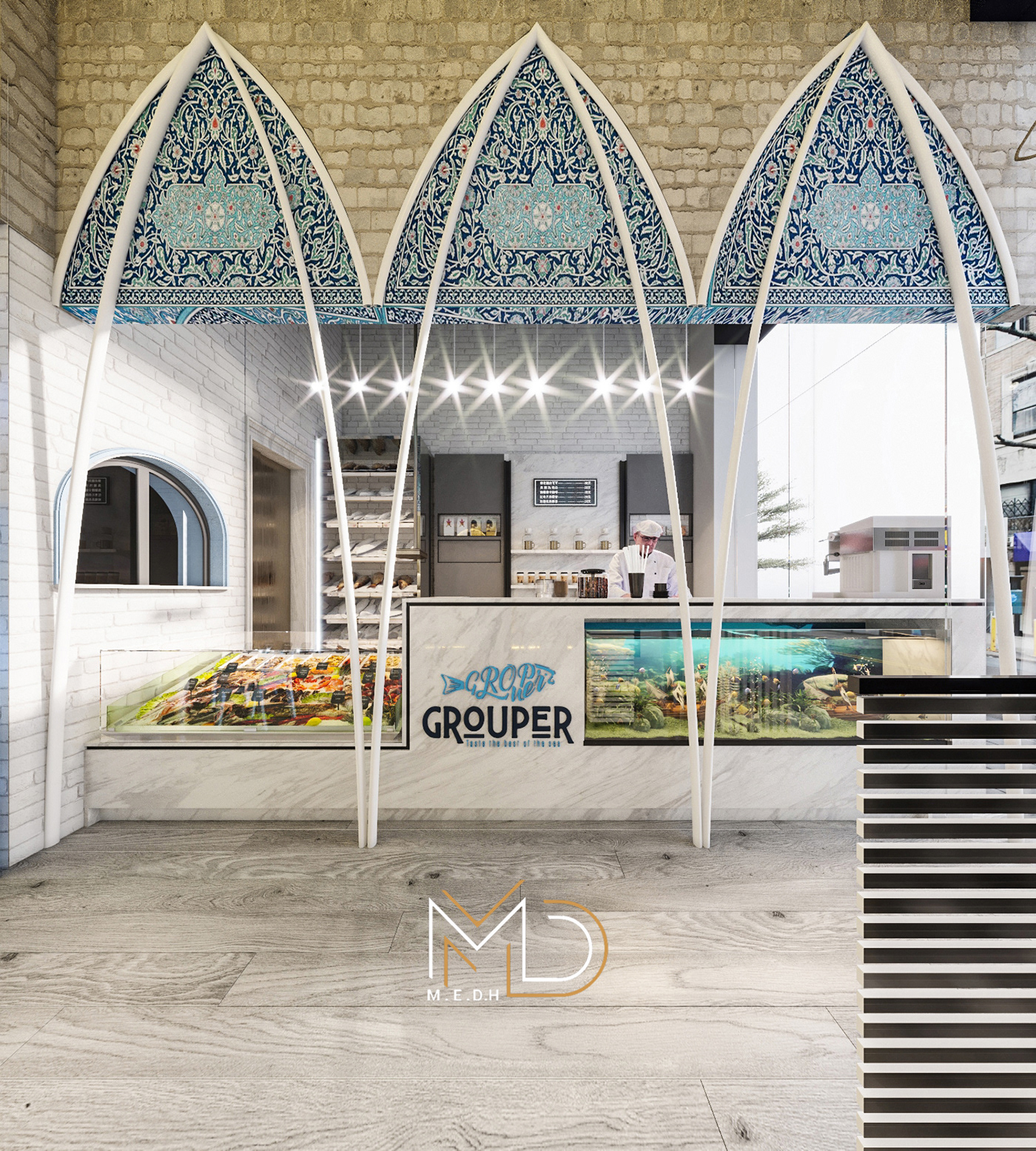 埃及 GRIOUPE 餐厅设计丨Mohamed Ebrahim Design House-9