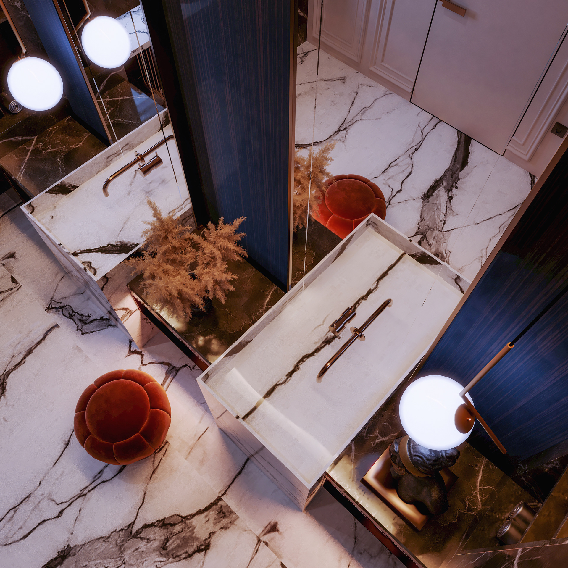 豪华浴室丨埃及开罗丨Moamen Amin-3