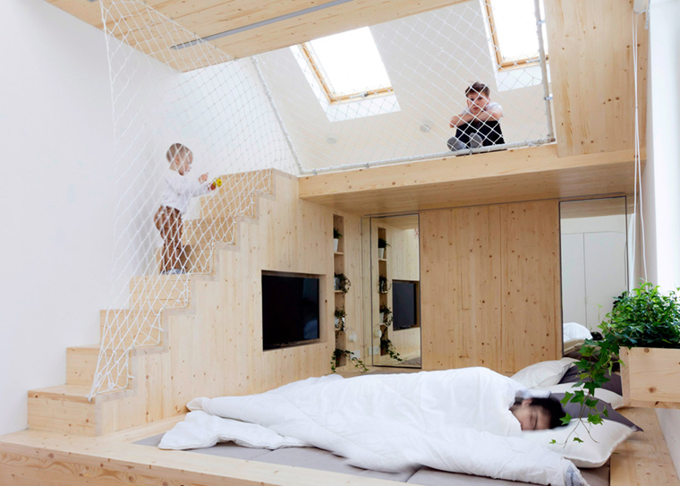 79㎡原木风多层亲子住宅  Ruetemple-1