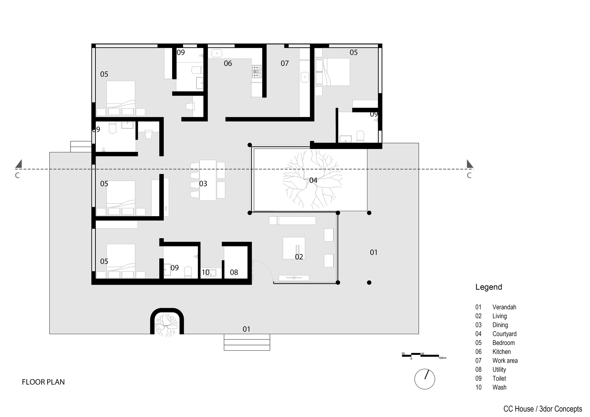 ↄc House丨印度丨3dor Concepts-21