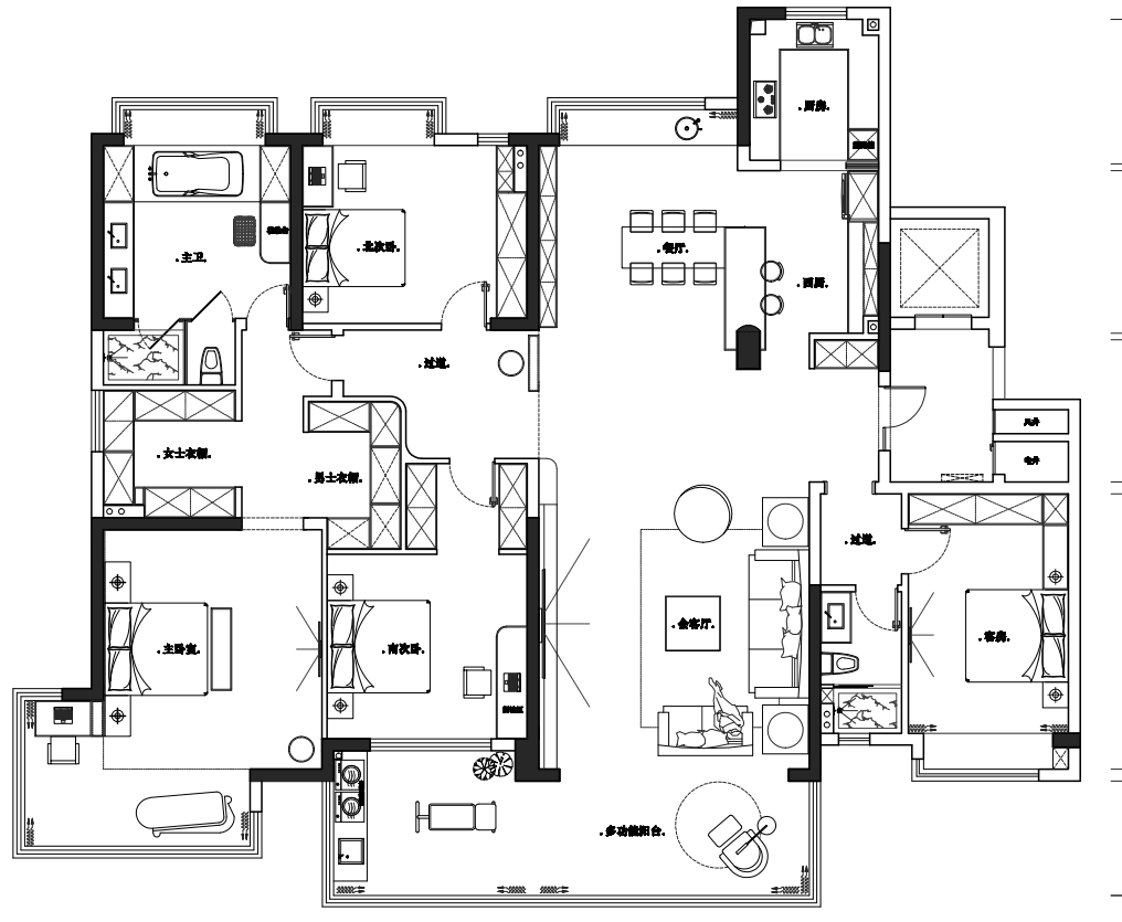 碧桂园天境 280㎡大平层丨中国盐城丨江苏后十年装饰-5