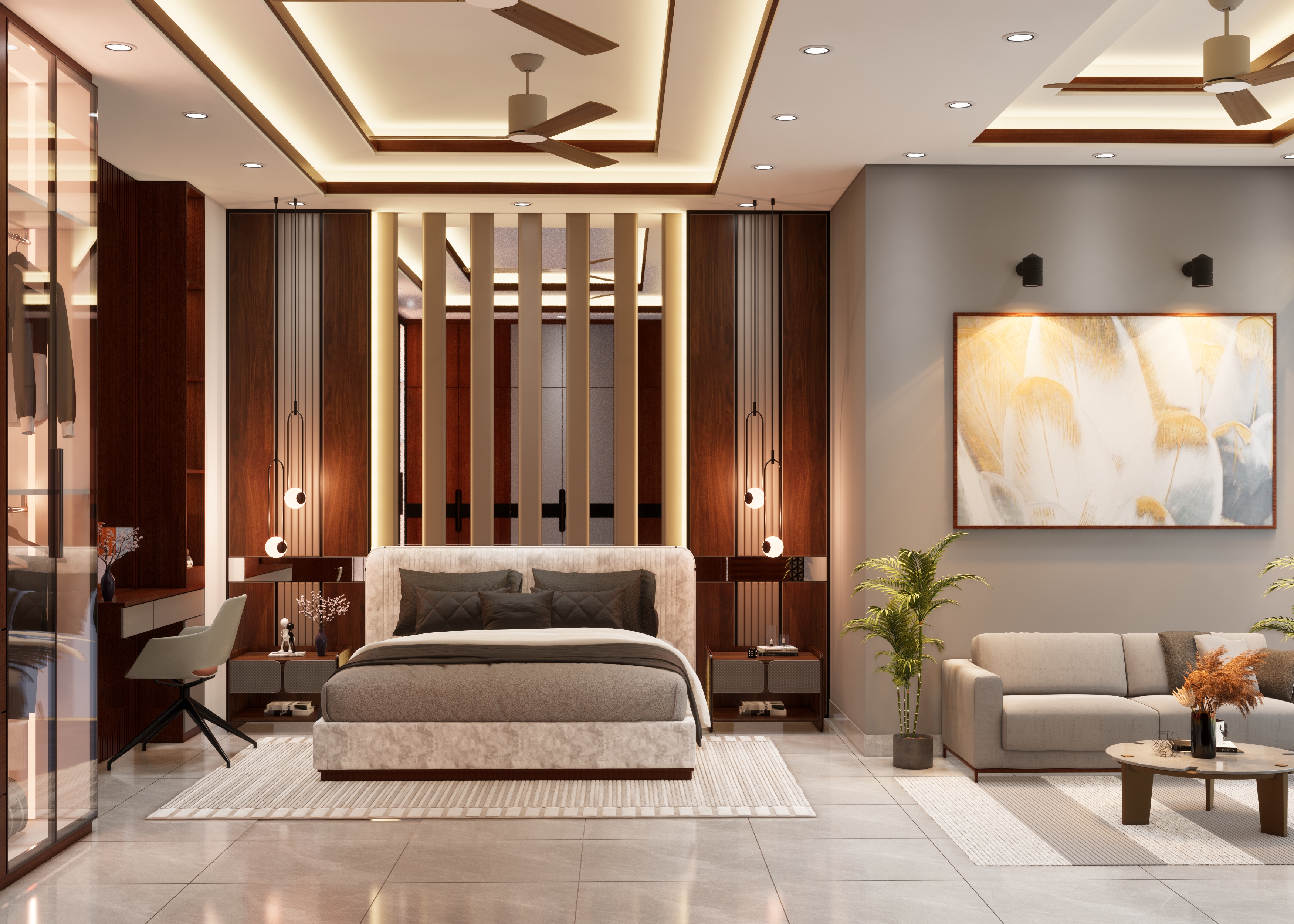 主卧及主卧房设计项目丨Jr.Architect Md.Faruk-10