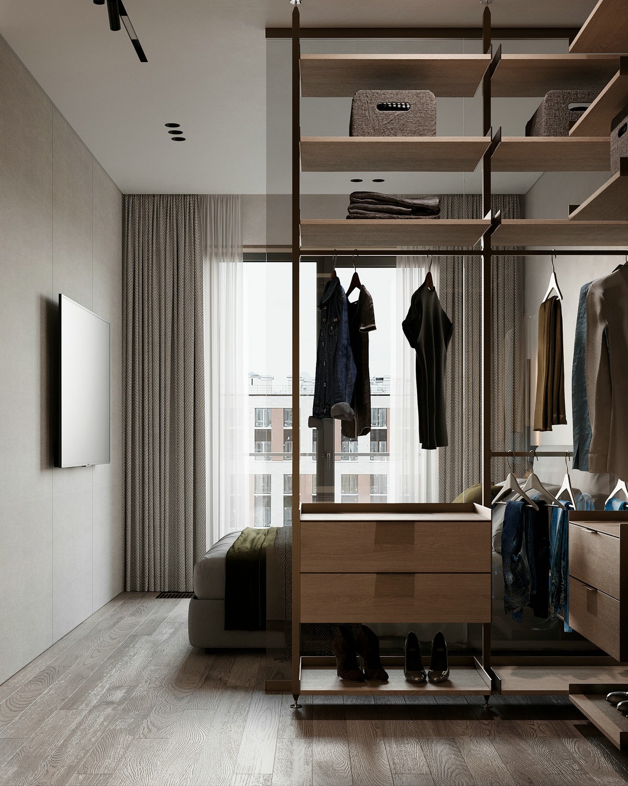 灰色系小空间公寓设计-15