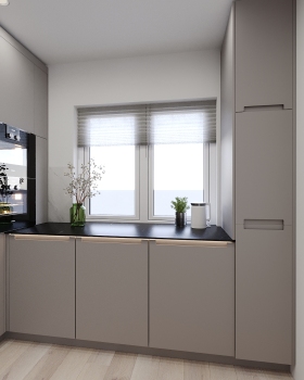 Taupe European kitchen design