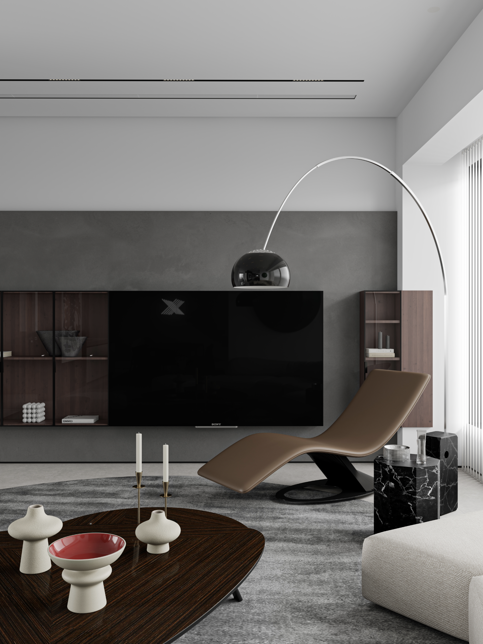 320㎡的冬日清冷感极简别墅-13