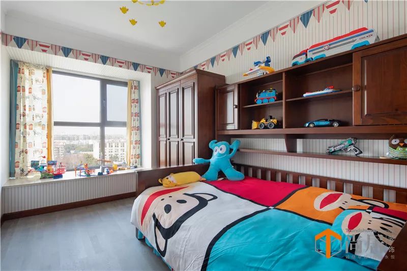 104㎡美式田园风，蒂芙尼蓝带来清新浪漫-21