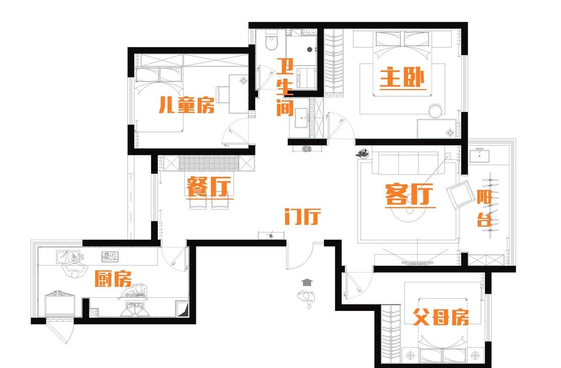 温馨小三室,打造实用储物空间-20