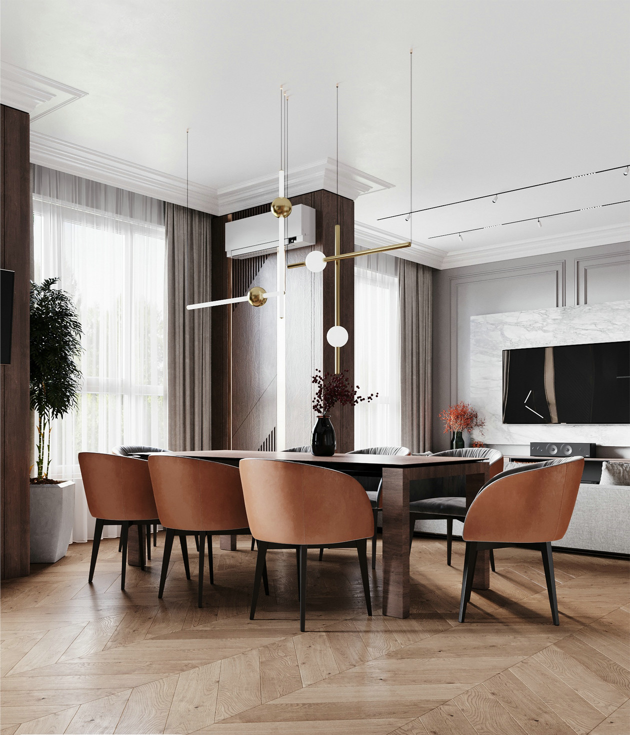 莫斯科162㎡住宅设计 超大气！-11