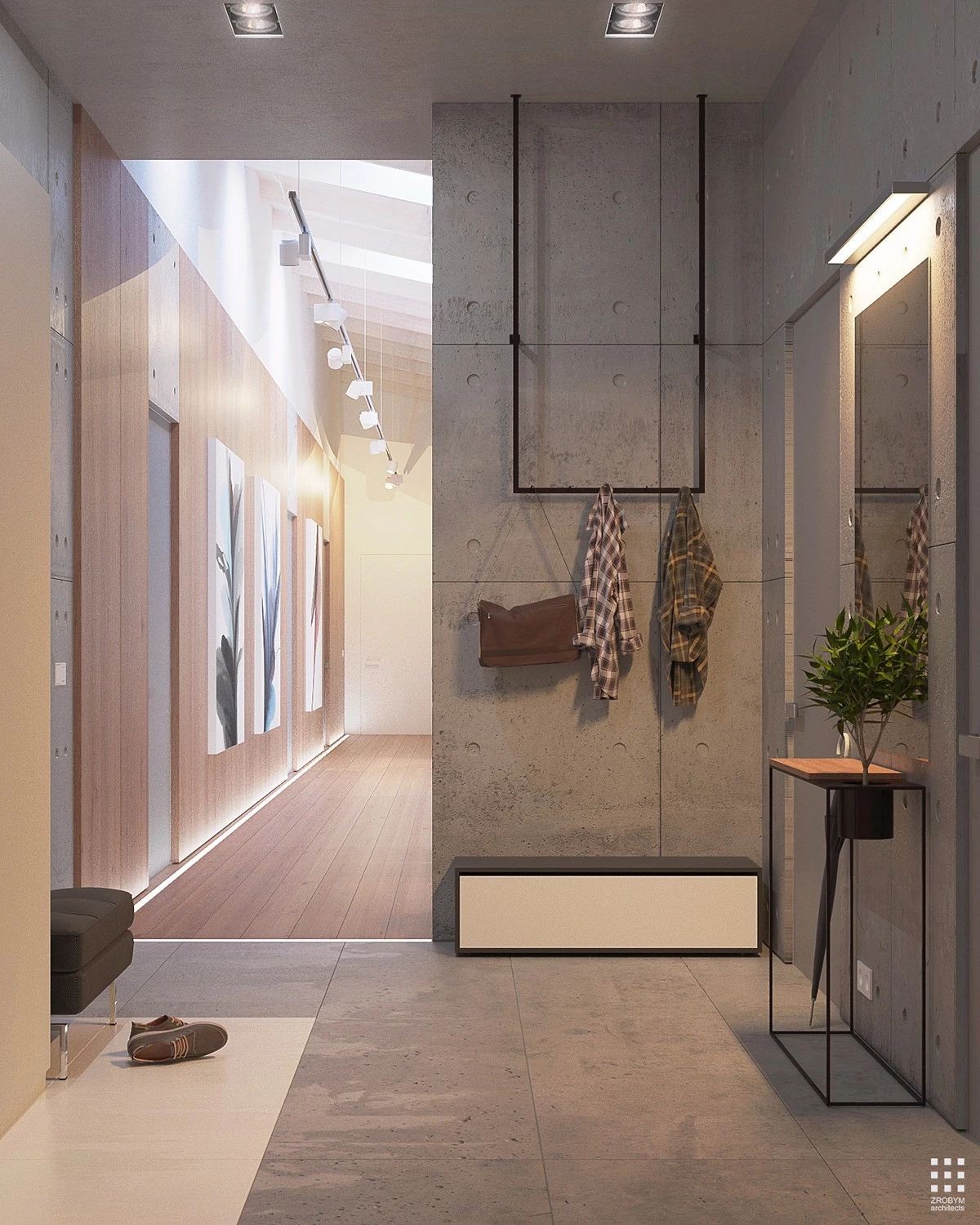 203m²丨水泥灰+木色-15