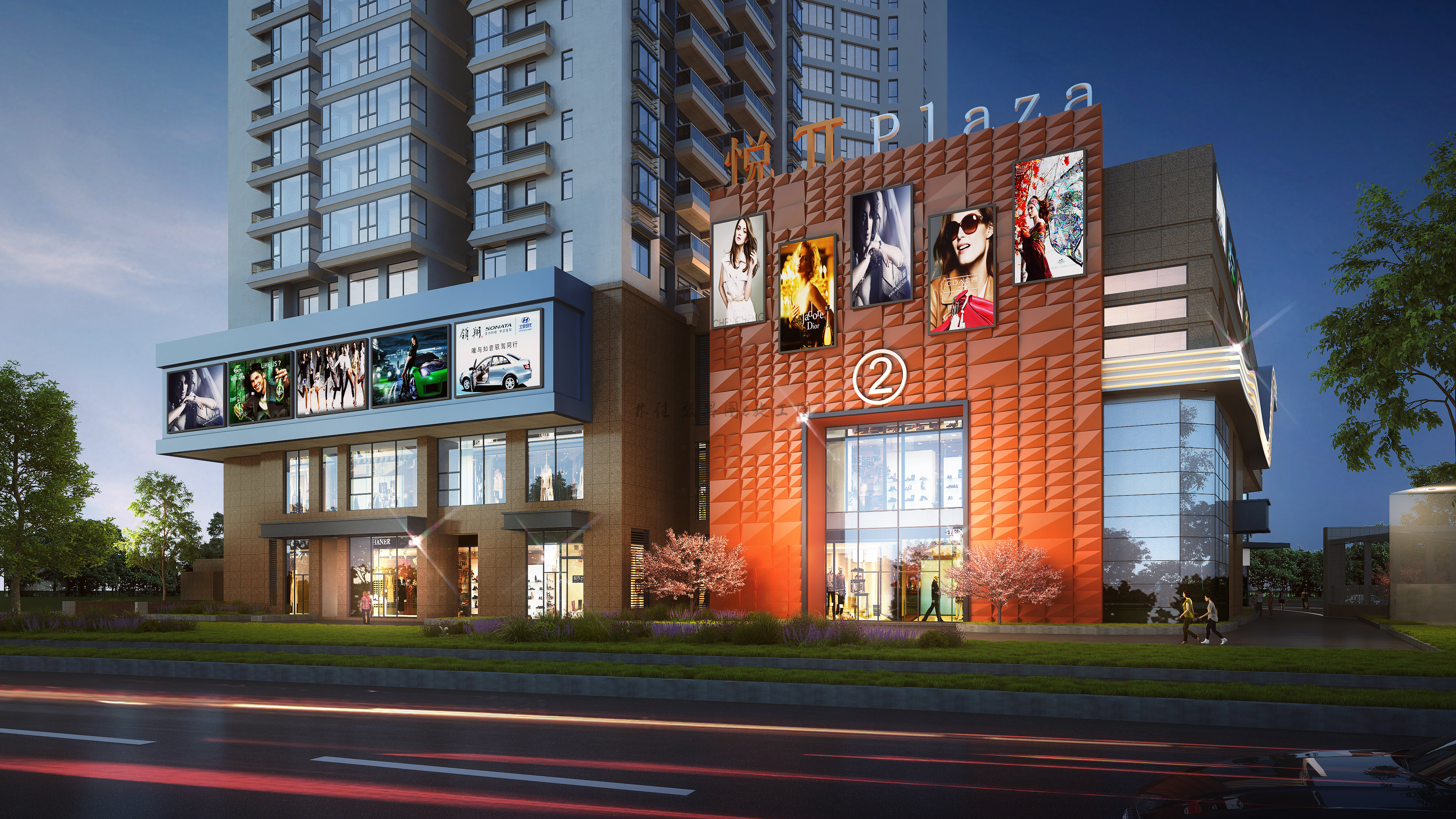 室外/各类黄昏类型鸟瞰图纸 -1