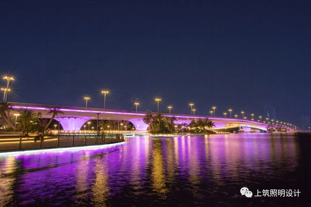 上筑国际照明设计 | 恒大海花岛入岛桥梁 | 浪漫花桥，光影交织-120
