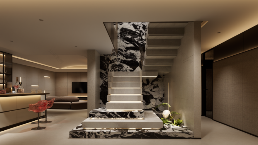 MORNING·私宅|金沙大境湾300㎡轻奢跃层,都市新贵的艺术栖居。-23