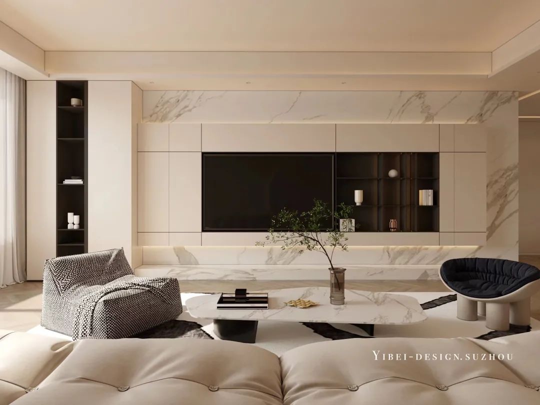 奶油系浪漫家居丨中国苏州丨一贝设计-10