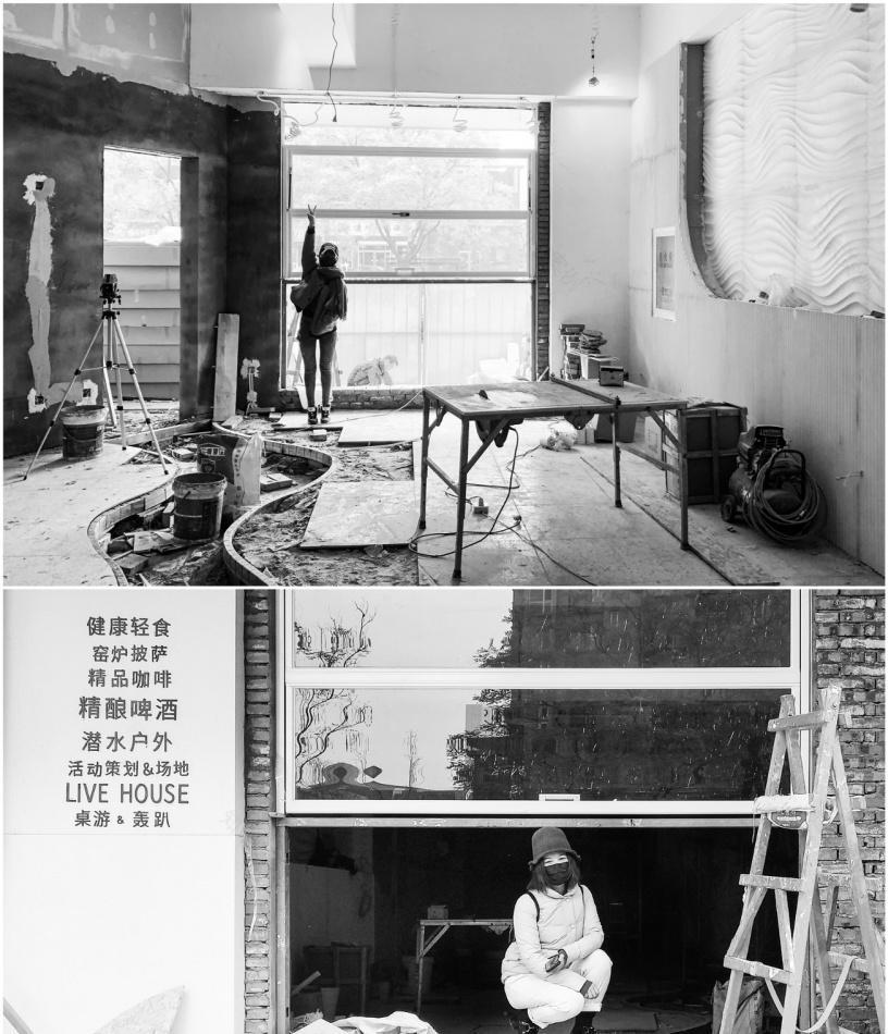 深蓝坊咖啡馆的浪花空间-43