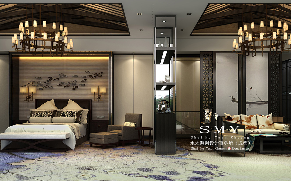 乐山酒店设计，乐山酒店装修设计案例-水木源创设计-21