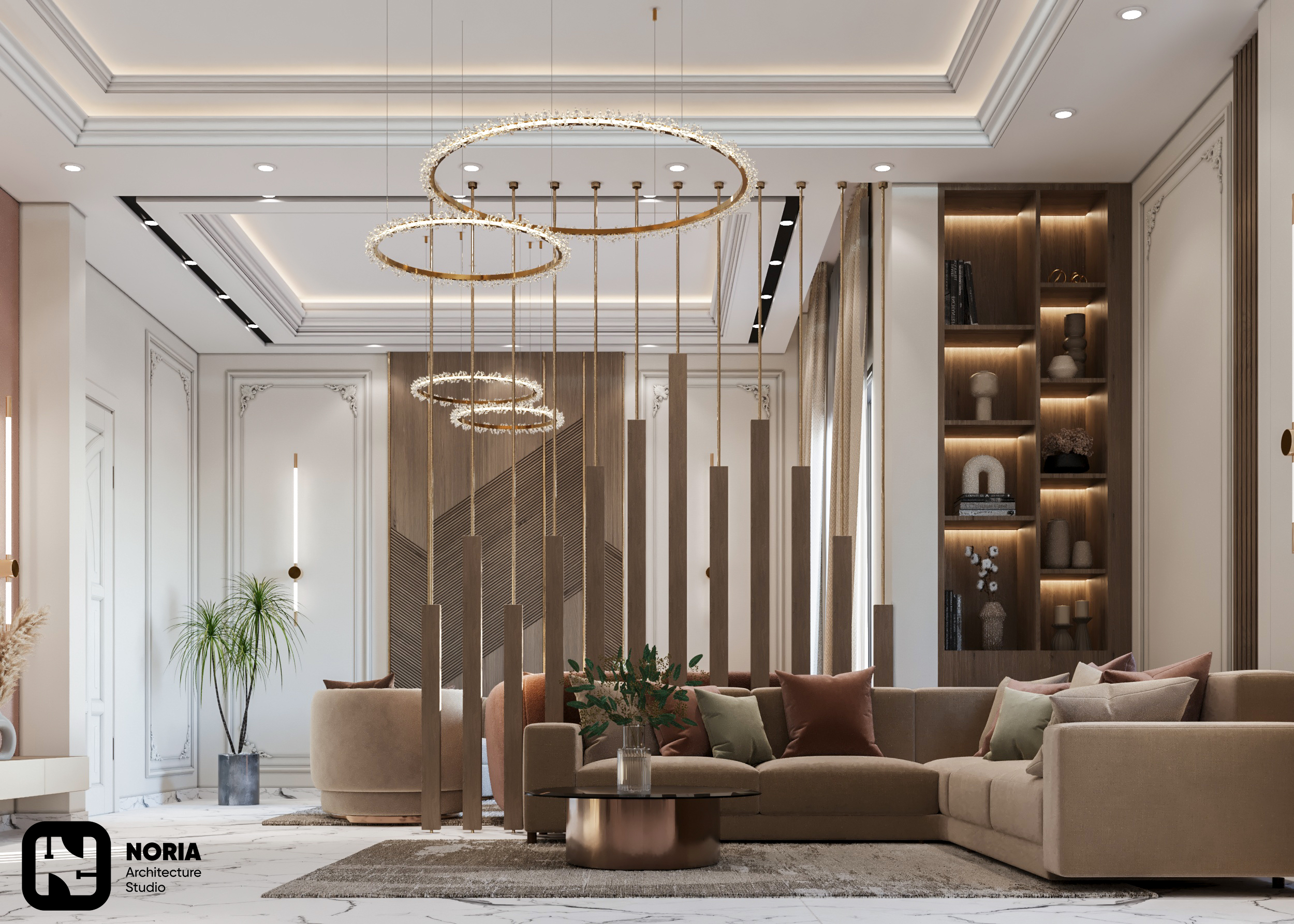 客厅兼餐厅丨埃及丨Noria Studio-13