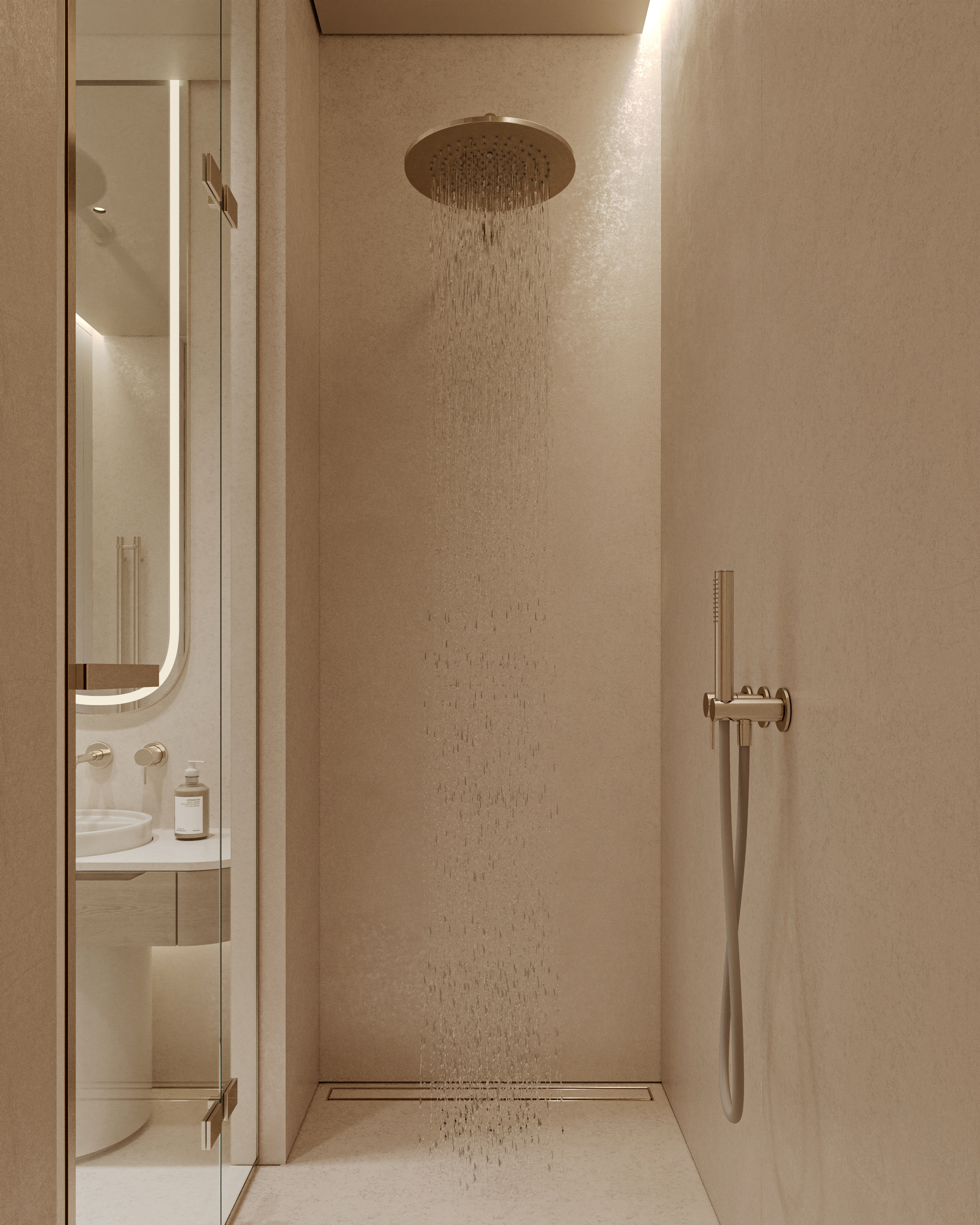 拿铁风客用卫生间丨Sher.Architects-17