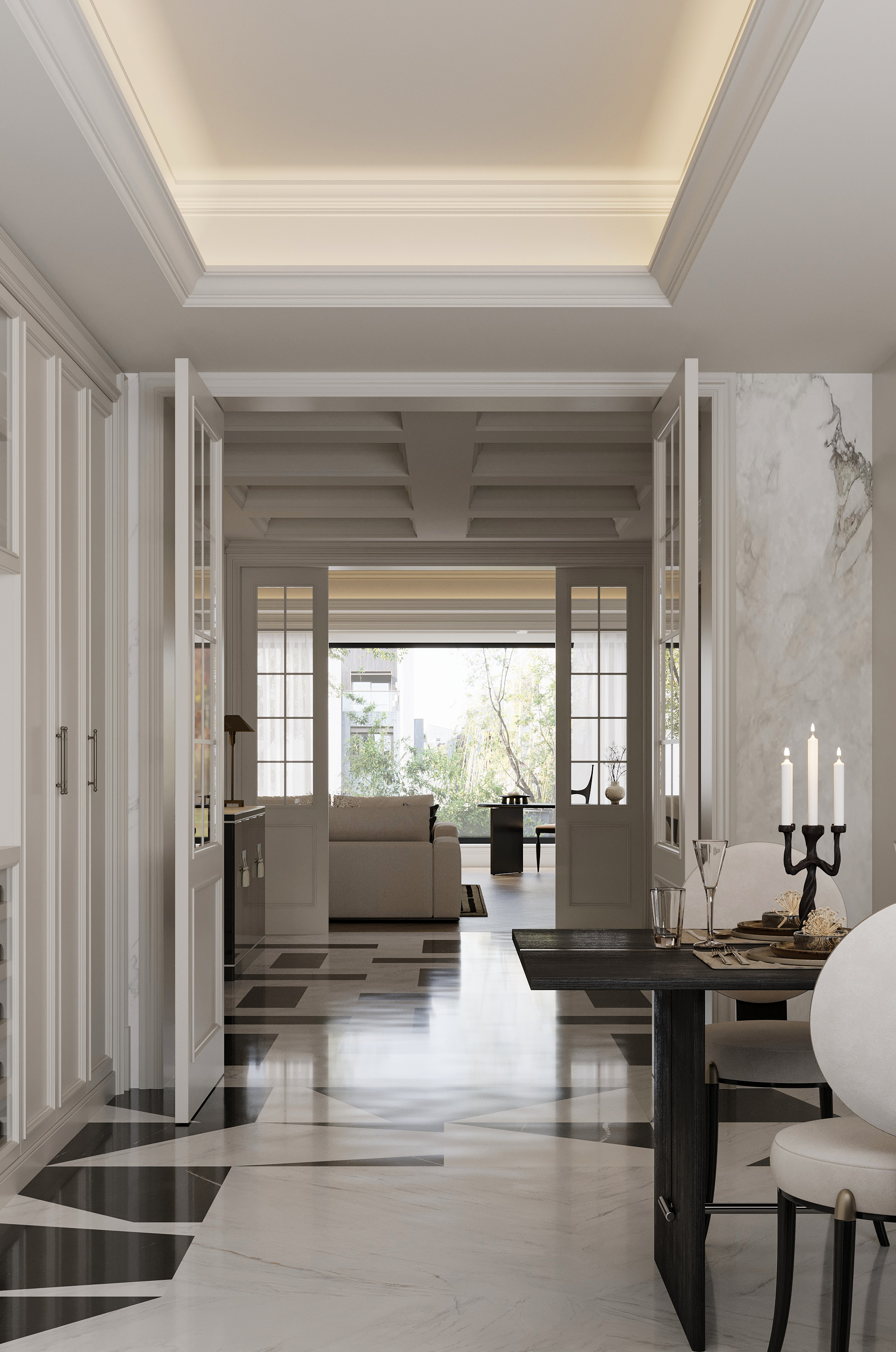 西派少城黑白法式丨月桂山设计事务所-18