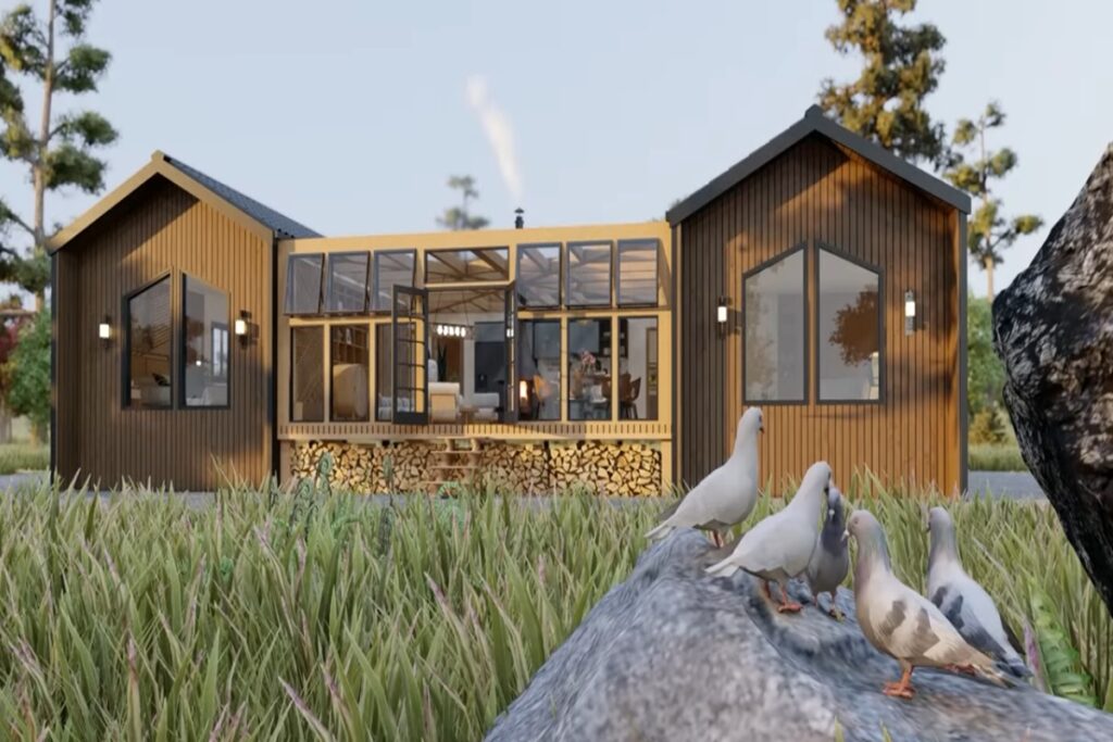 现代集装箱房屋与自然交织的生活  潮流房屋设计-25