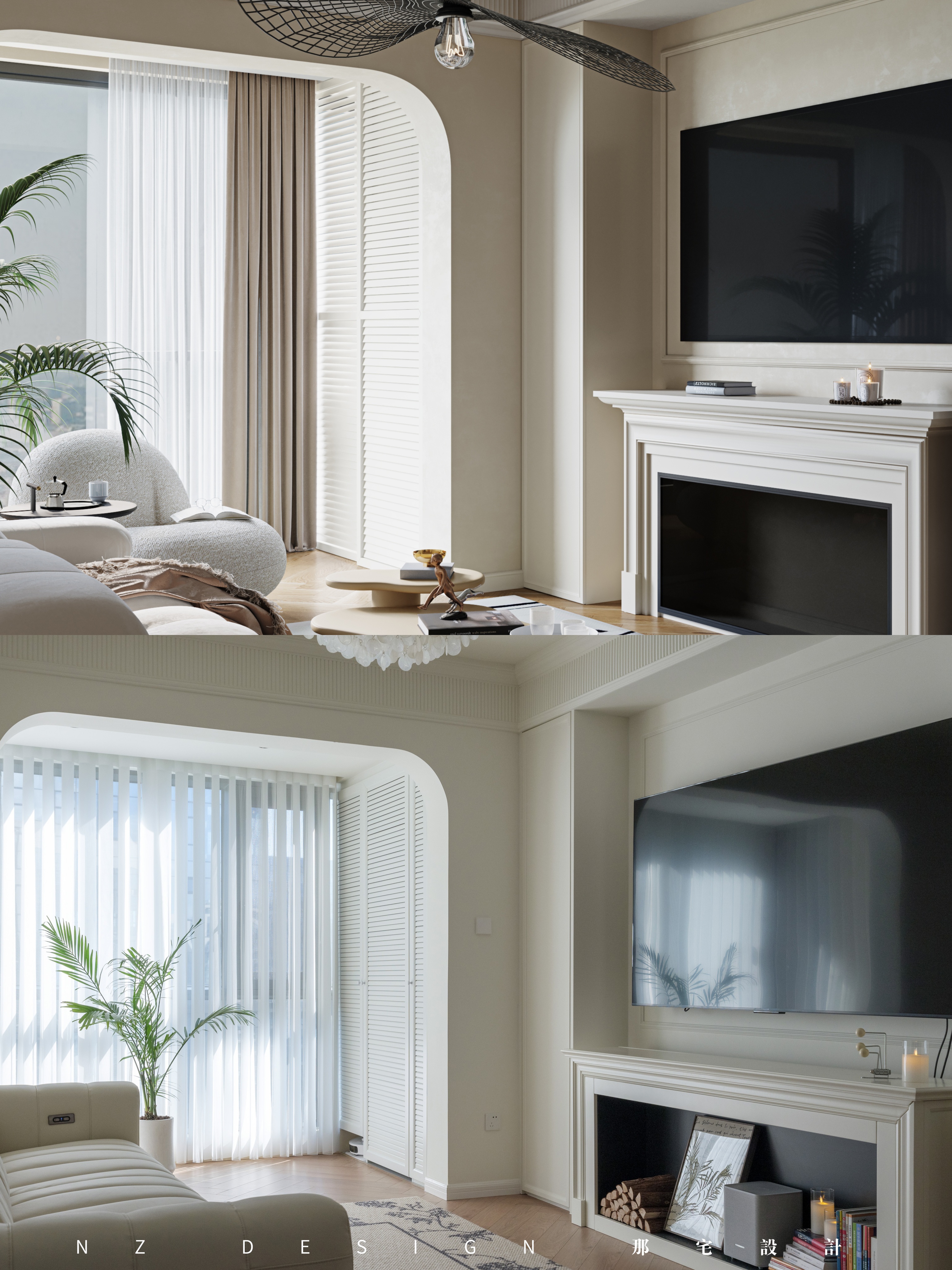 90后两人一猫的惬意法式奶油风丨中国深圳丨那宅设计事务所-95