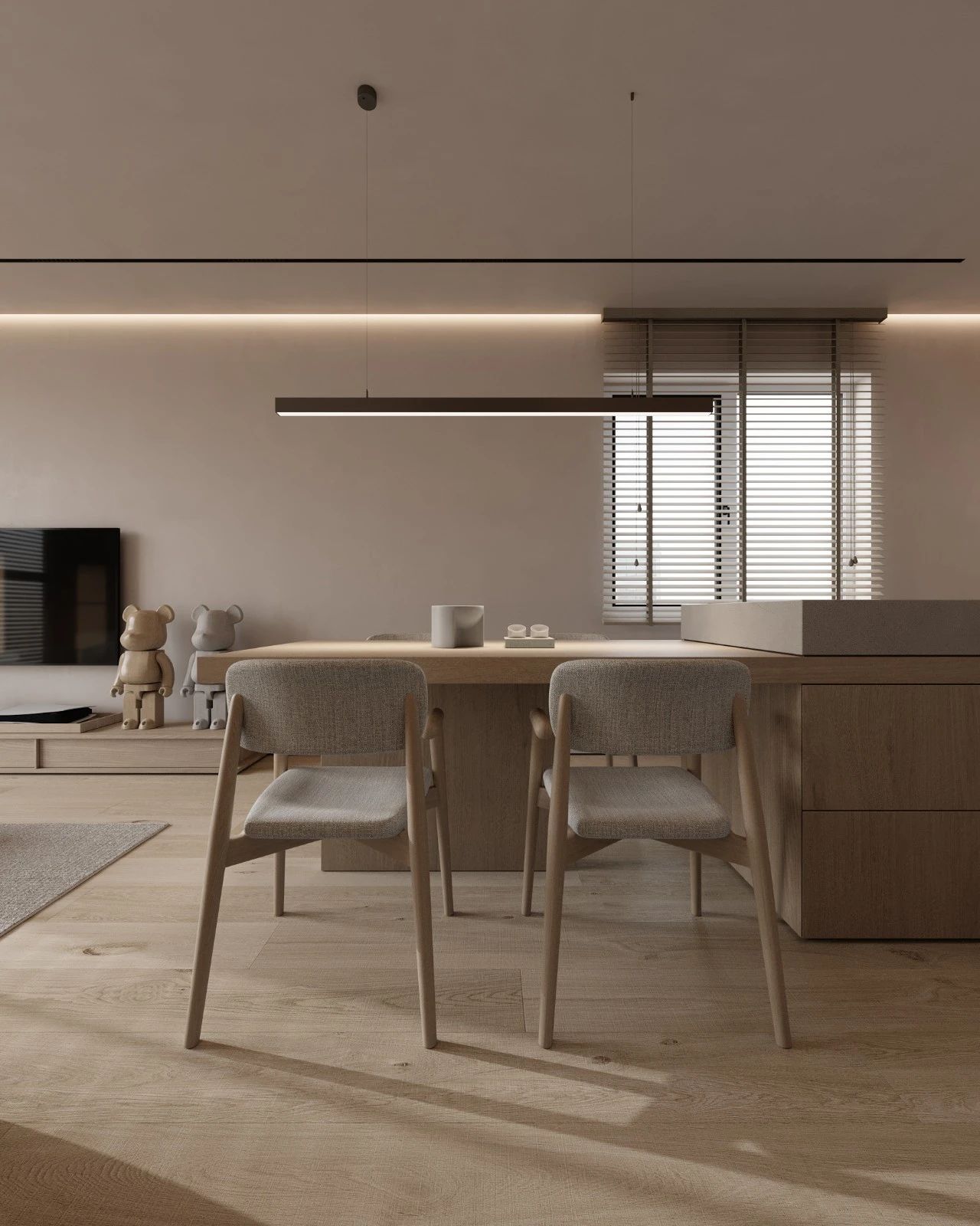 原木系奶油风空间设计-17