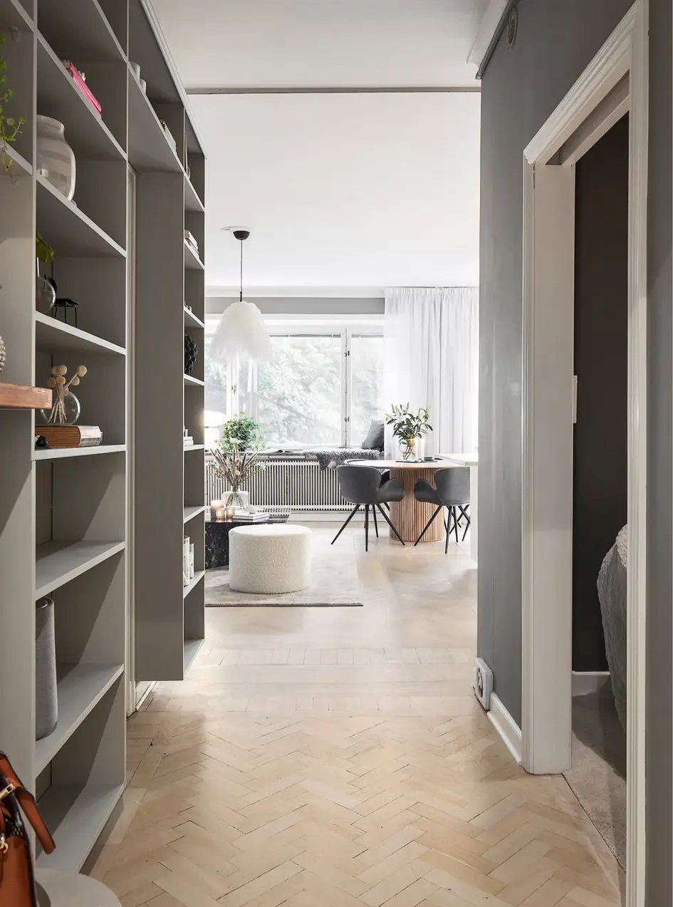 瑞典 54m2 设计公寓 | 窗 less 卧室的创意改造-15