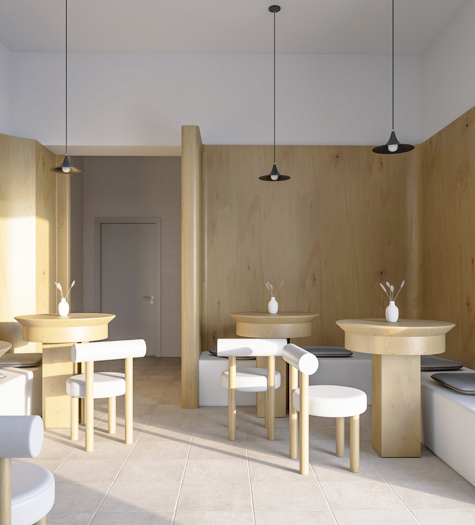 Coffee Point | Minimalist Cafe Interior Design-3