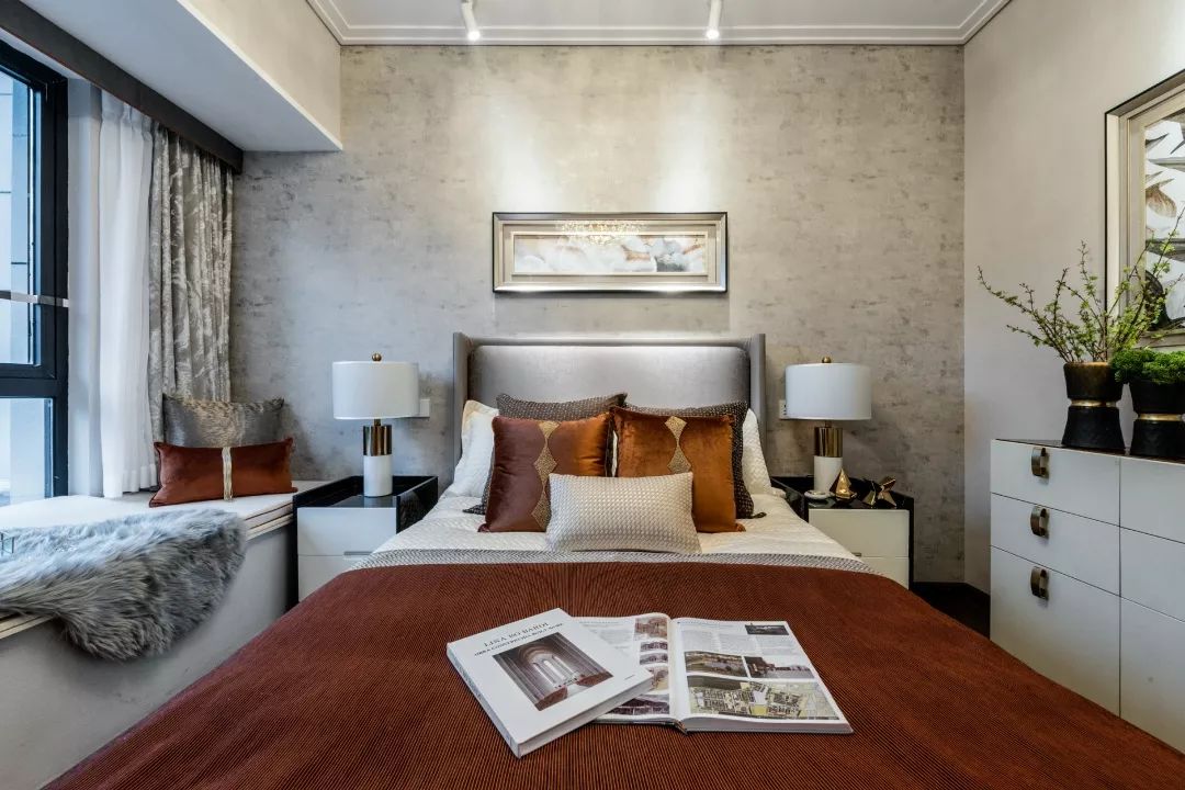 泸州蓝光水岸公园样板房 | 轻奢橙白，宇宙星空儿童房-42