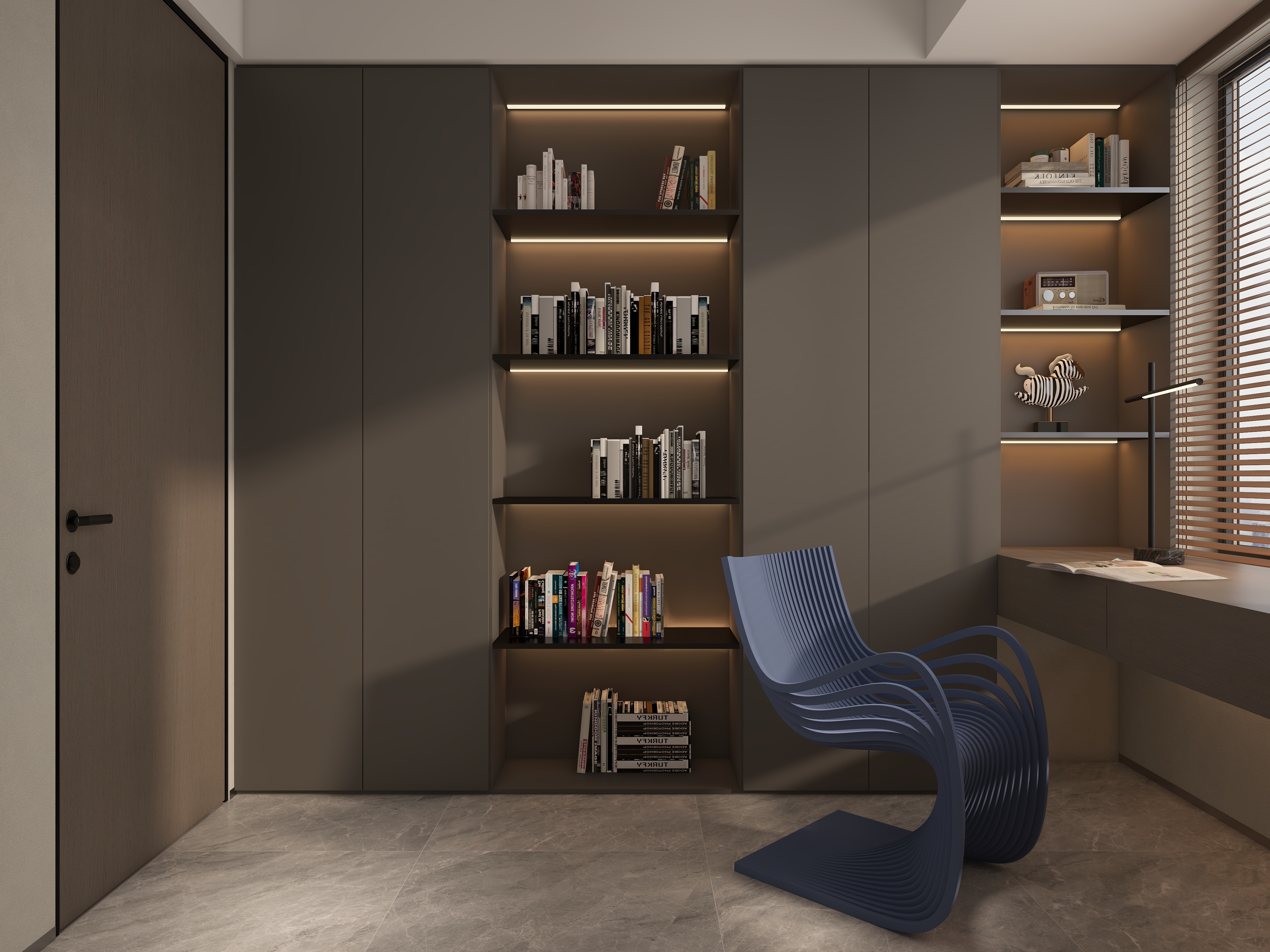 120㎡核心商圈平层清水房改造-15