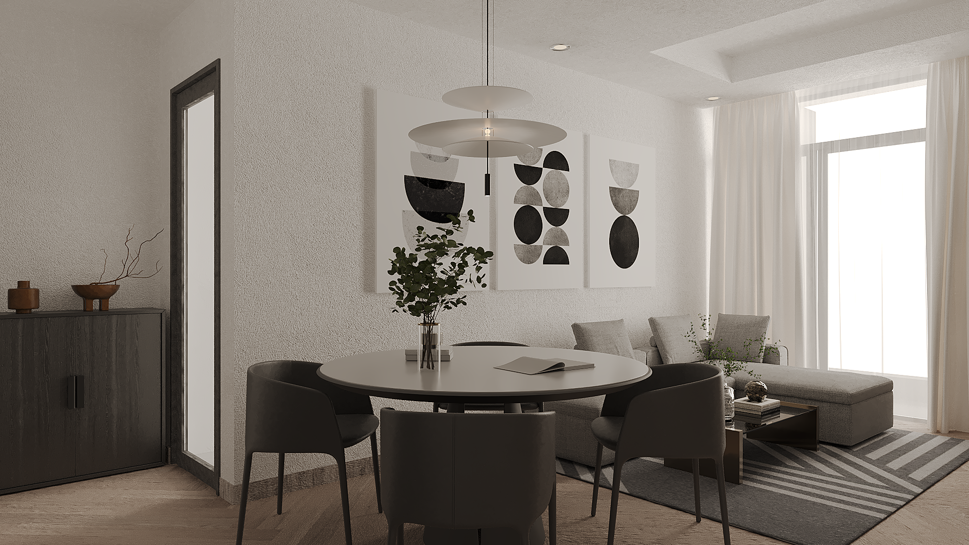 当代公寓客厅设计丨Quốc Bảo-0