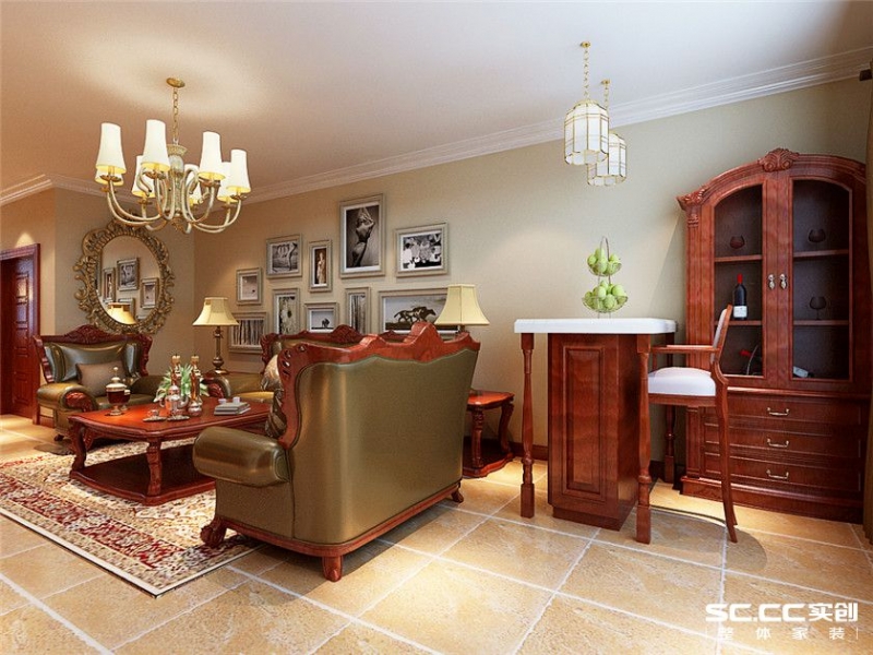 【上海实创装饰】祥和公寓152平三居室美式风格二手房装修设计-3