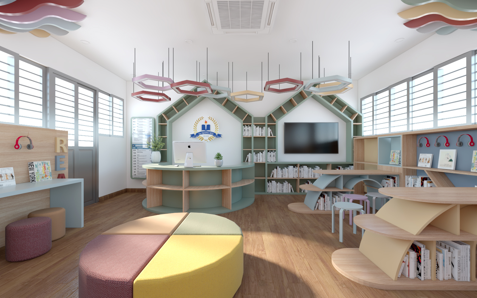 茶光富学校儿童图书馆丨越南河内-11