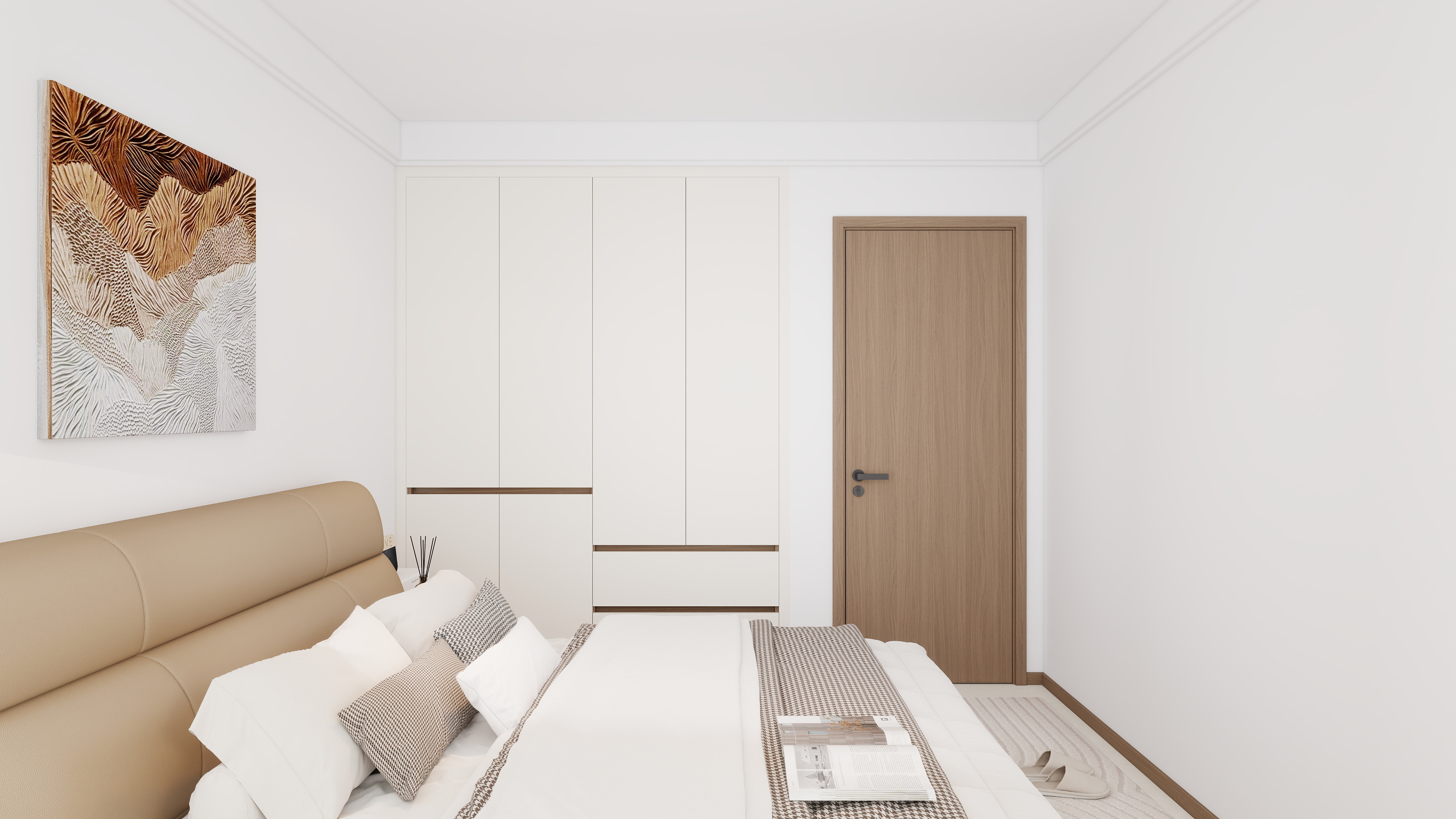 现代风格：原木和白色的融合之家-1