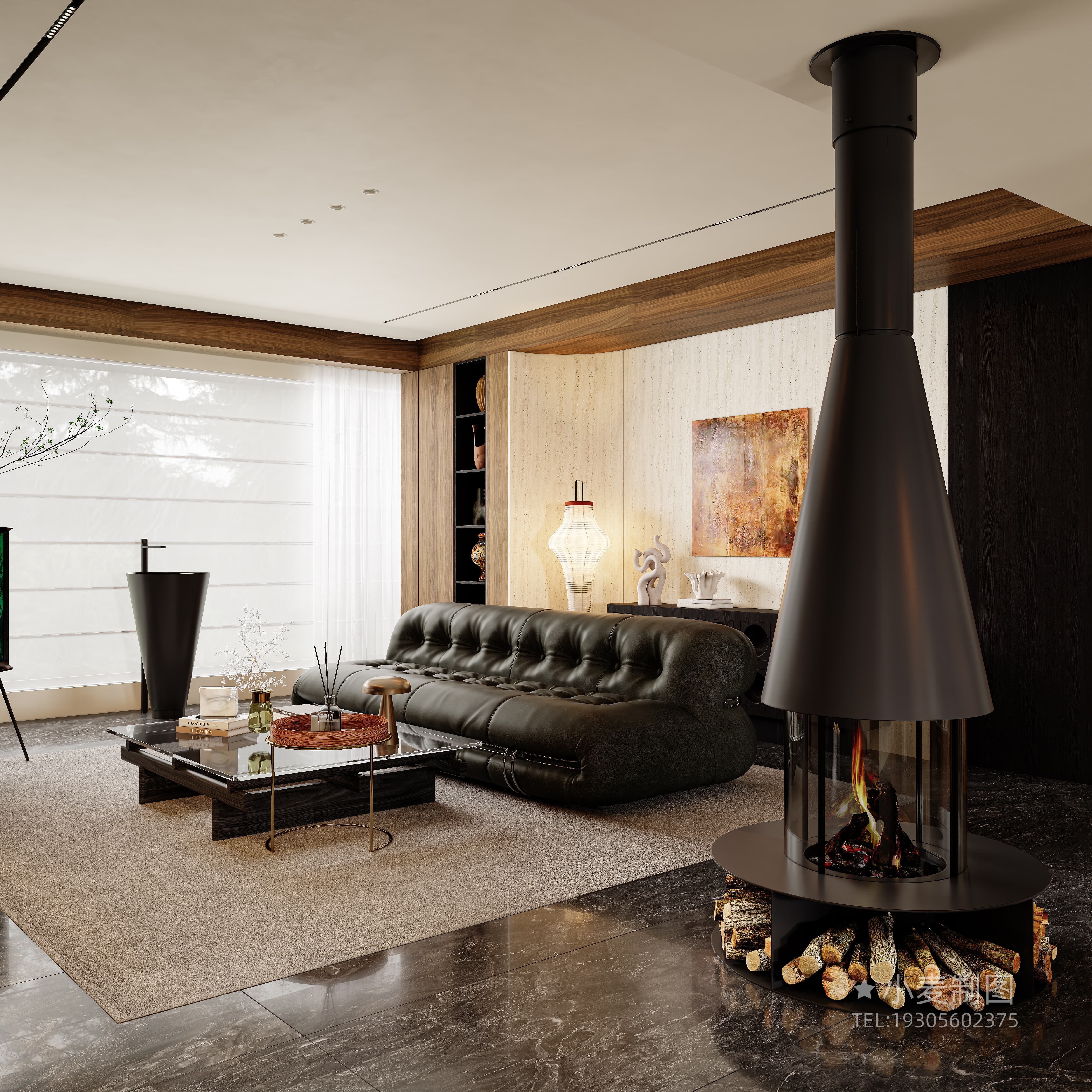 中古风高档别墅效果案例-5