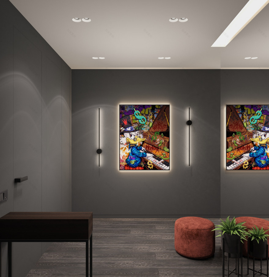 暗黑风格的大气公寓设计丨乌克兰敖德萨丨Iryna Dobrohorska-11