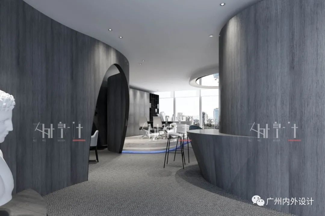 珠江新城曲线空间 | 现代简约办公室设计-52