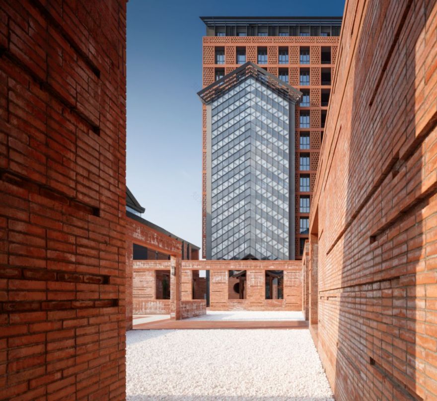 浙大人文学院新楼,红砖墙裙复兴建筑文学传统-20