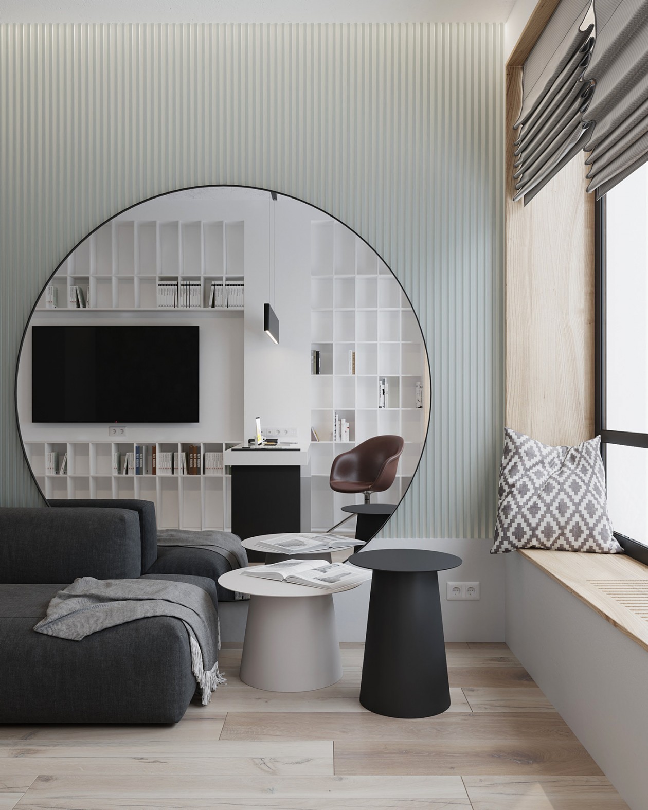 白色系的公寓，自然的点缀 舒服自然-19