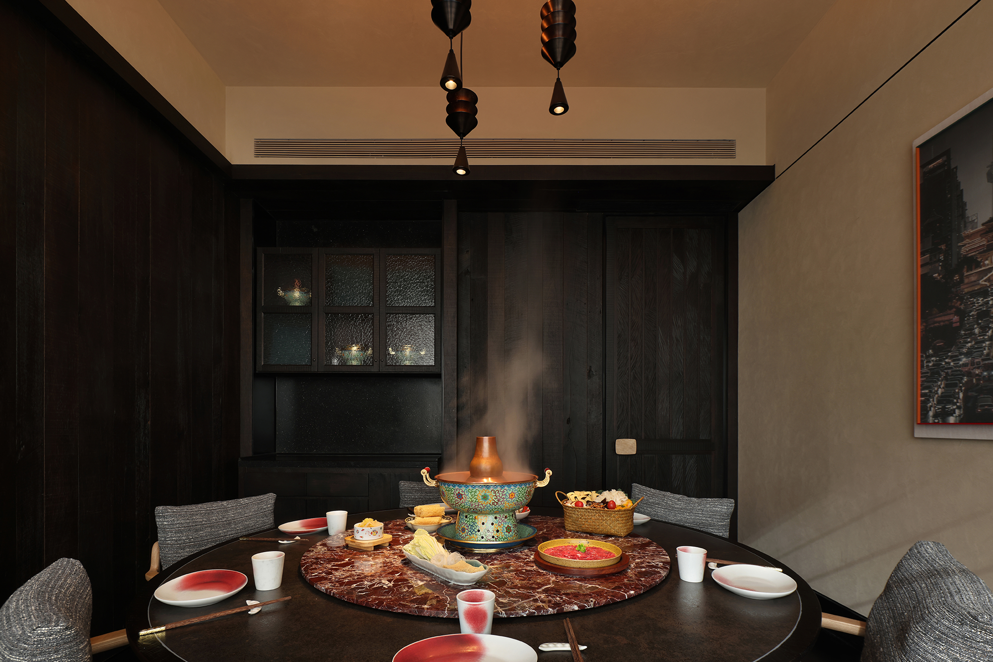 金昆阁·铜锅涮肉丨中国西安丨屋里门外设计-57